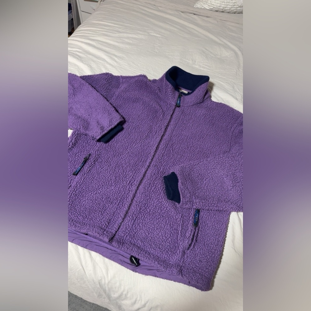 Rare Vintage 90’s LL Bean Sherpa Full Zip Jacket Made in USA